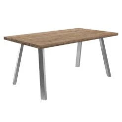 OUTLIV. Rustic Gartentisch 160x90cm Edelstahl/Teak Teak Recycelt