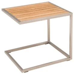 OUTLIV. Pasadena Beistelltisch 45x50x45cm Edelstahl/Teak Teak Natur -Outliv 1091137 3