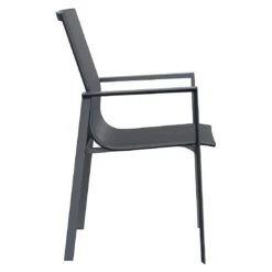 OUTLIV. Atlanta Stapelsessel Aluminium/Textilene Anthrazit/Schwarz-Grau -Outliv 1094547 3