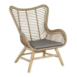 OUTLIV. Aurora Loungesessel Mit Fußablage Akazie/Geflecht Teaklook/Grau -Outliv 1095779 3