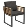 OUTLIV. New York Gartensessel Aluminium/Teak/Olefin Anthrazit