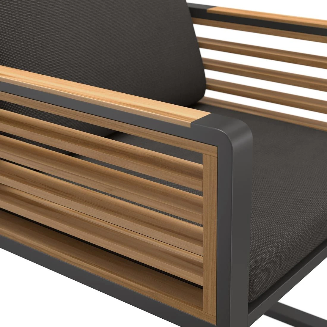 OUTLIV. New York Gartensessel Aluminium/Teak/Olefin Anthrazit OUTLIV. New York Gartensessel Aluminium/Teak/Olefin Anthrazit -Outliv 1101763 6