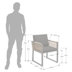 OUTLIV. New York Gartensessel Aluminium/Teak/Olefin Anthrazit 6 OUTLIV. New York Gartensessel Aluminium/Teak/Olefin Anthrazit -Outliv 1101763 7
