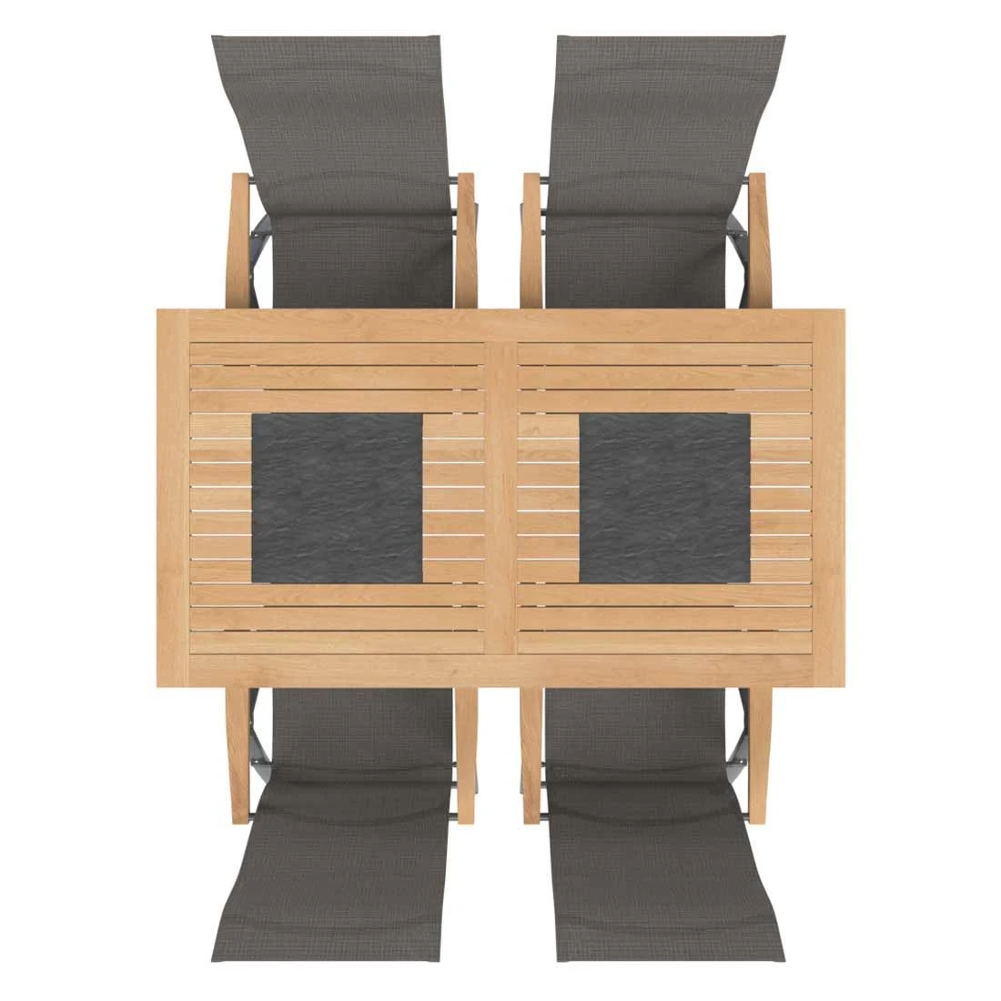 OUTLIV. Davos Gartenmöbelset 5-teilig Klappsessel mit Linz Tisch 160x88 cm Anthrazit/Grau OUTLIV. Davos Gartenmöbelset 5-teilig Klappsessel Mit Linz Tisch 160x88 Cm Anthrazit/Grau -Outliv 1169567 2