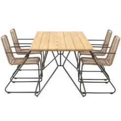 OUTLIV. Maranello Gartenmöbelset 5tlg Tisch 180x90 Cm Taupe -Outliv 1171910 3