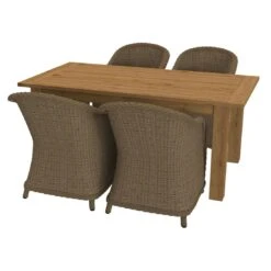 OUTLIV. Coventry Gartenmöbelset 5-teilig Diningsessel Mit Oxford Tisch 180x90 Cm Brown/Taupe -Outliv 1173846 3