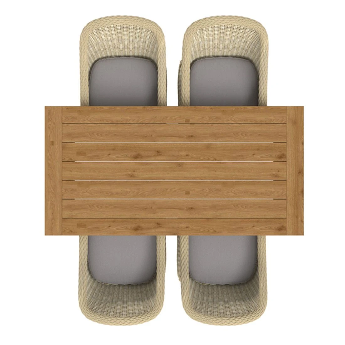 OUTLIV. Coventry Gartenmöbelset 5-teilig Diningsessel mit Oxford Tisch 180x90 cm Mixed White/Stone Grey OUTLIV. Coventry Gartenmöbelset 5-teilig Diningsessel Mit Oxford Tisch 180x90 Cm Mixed White/Stone Grey -Outliv 1173857 2