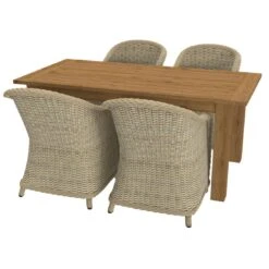 OUTLIV. Coventry Gartenmöbelset 5-teilig Diningsessel Mit Oxford Tisch 180x90 Cm Mixed White/Stone Grey 2 OUTLIV. Coventry Gartenmöbelset 5-teilig Diningsessel Mit Oxford Tisch 180x90 Cm Mixed White/Stone Grey -Outliv 1173857 3