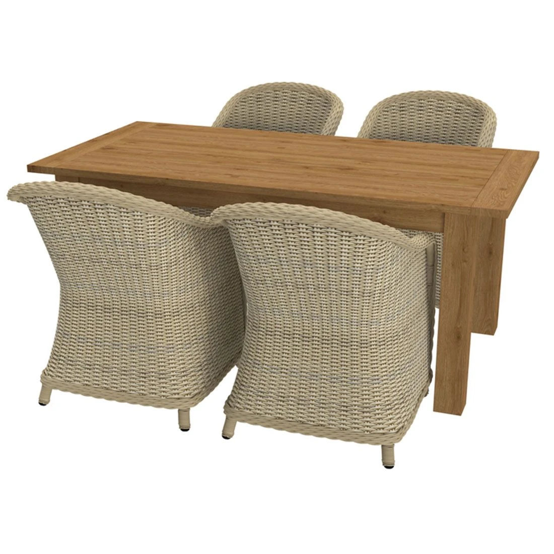 OUTLIV. Coventry Gartenmöbelset 5-teilig Diningsessel mit Oxford Tisch 180x90 cm Mixed White/Stone Grey OUTLIV. Coventry Gartenmöbelset 5-teilig Diningsessel Mit Oxford Tisch 180x90 Cm Mixed White/Stone Grey -Outliv 1173857 3