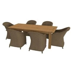 OUTLIV. Coventry Gartenmöbelset 7-teilig Diningsessel Mit Oxford Tisch 220x100 Cm Brown/Taupe -Outliv 1174682 3