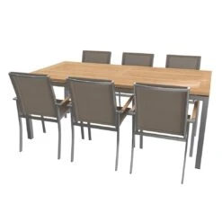 OUTLIV. Oviedo Gartenmöbelset 8-teilig Stapelsessel Mit OUTLIV. Tisch 200x100 Cm Edelstahl/Taupe 2 OUTLIV. Oviedo Gartenmöbelset 8-teilig Stapelsessel Mit OUTLIV. Tisch 200x100 Cm Edelstahl/Taupe -Outliv 1176508 3