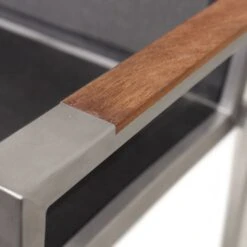 OUTLIV. Oviedo Gartenmöbelset 8-teilig Stapelsessel Mit OUTLIV. Tisch 200x100 Cm Edelstahl/Schwarz -Outliv 1176530 7