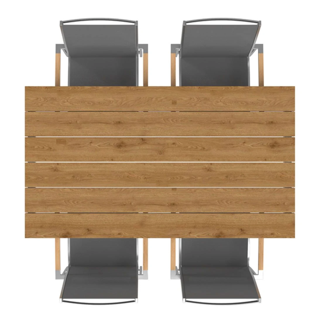 OUTLIV. Oviedo Gartenmöbelset 5-teilig Stapelsessel mit Rimini Tisch 160x90 cm Edelstahl/Schwarz-Silber OUTLIV. Oviedo Gartenmöbelset 5-teilig Stapelsessel Mit Rimini Tisch 160x90 Cm Edelstahl/Schwarz-Silber -Outliv 1177003 2