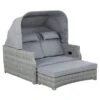 OUTLIV. Capri Daybed Geflecht/Textil Flint/Grau