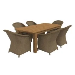 OUTLIV. Coventry Gartenmöbelset 7tlg. Dining Ausziehtisch Brown/Taupe -Outliv 1200169 3