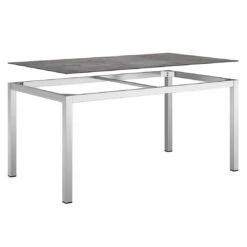 OUTLIV. Gartentisch 160x90cm Edelstahl/Glas-Keramikoptik Edelstahl/Dark Grey -Outliv 1237250 4