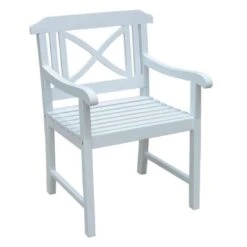 OUTLIV. Landhaus Gartensessel Akazie Weiß