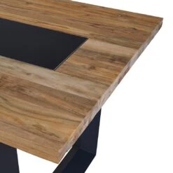 OUTLIV. Tri Gartentisch 200x100cm Aluminium/Teak Recycelt Anthrazit/Natur -Outliv 1243751 4