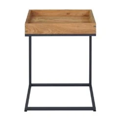 OUTLIV. Tray Beistelltisch 46x30cm Stahl/Teak Recycelt Schwarz/Teak -Outliv 1243762 3
