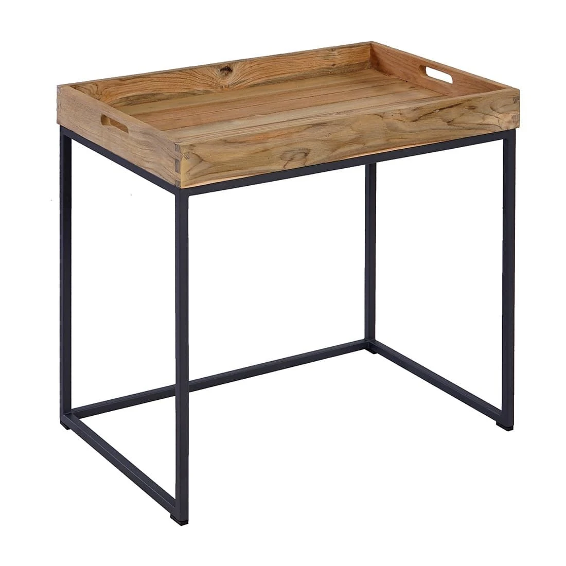 OUTLIV. Tray Beistelltisch 60x40cm Stahl/Teak Recycelt Schwarz/Teak OUTLIV. Tray Beistelltisch 60x40cm Stahl/Teak Recycelt Schwarz/Teak -Outliv 1243795 1 1