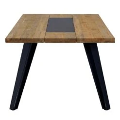 OUTLIV. Alita Gartentisch 200x100cm Stahl/Teak Recycelt Schwarz/Teak -Outliv 1243806 3