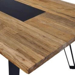 OUTLIV. Alita Gartentisch 200x100cm Stahl/Teak Recycelt Schwarz/Teak -Outliv 1243806 4