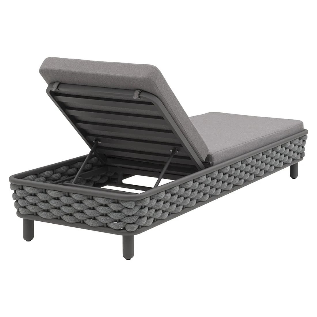 OUTLIV. Leon Gartenliege Aluminium/Rope/Acryl Anthrazit/Anthrazit-Blau-Meliert OUTLIV. Leon Gartenliege Aluminium/Rope/Acryl Anthrazit/Anthrazit-Blau-Meliert -Outliv 1248448 4
