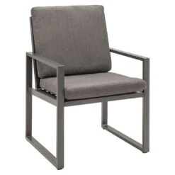 OUTLIV. Sydney Gartensessel Aluminium/Polster Anthrazit/Grau