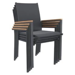 OUTLIV. Kobe Gartenmöbelset 5-tlg. Mit Tisch 160x90 Cm Anthrazit -Outliv 1259173 5