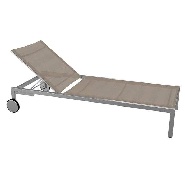 OUTLIV. Oviedo Gartenliege Edelstahl/Textilene Taupe OUTLIV. Oviedo Gartenliege Edelstahl/Textilene Taupe -Outliv 773820 1