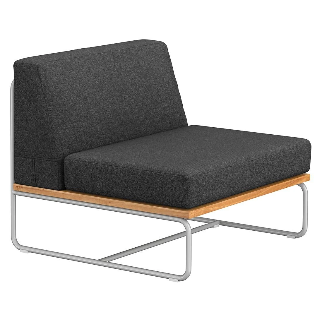 OUTLIV. Largo Ecklounge 5-teilig Stahl/Akazie mit Kissen Silber/Dunkelgrau OUTLIV. Largo Ecklounge 5-teilig Stahl/Akazie Mit Kissen Silber/Dunkelgrau -Outliv 854428 7