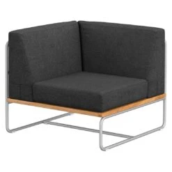 OUTLIV. Largo Ecklounge 5-teilig Stahl/Akazie Mit Kissen Silber/Dunkelgrau 7 OUTLIV. Largo Ecklounge 5-teilig Stahl/Akazie Mit Kissen Silber/Dunkelgrau -Outliv 854428 8