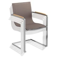 OUTLIV. Rimini Freischwinger Edelstahl/Textilene Taupe -Outliv 871665 8