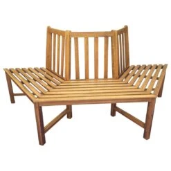 OUTLIV. Baumbank 3-Sitzer 199cm Halbrund Akazie Teak-Look