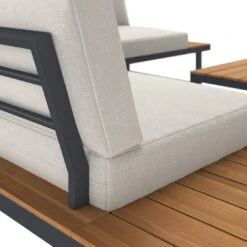 OUTLIV. Albufeira Ecklounge 3-teilig Aluminium/Akazie/Polster Schwarz/Teaklook/Royal Stone Grey 9 OUTLIV. Albufeira Ecklounge 3-teilig Aluminium/Akazie/Polster Schwarz/Teaklook/Royal Stone Grey -Outliv 931813 10