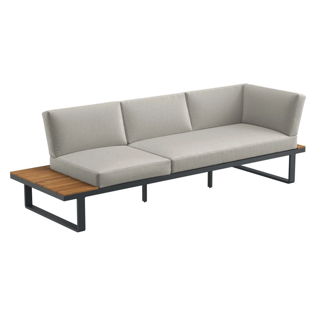 OUTLIV. Albufeira Ecklounge 3-teilig Aluminium/Akazie/Polster Schwarz/Teaklook/Royal Stone Grey OUTLIV. Albufeira Ecklounge 3-teilig Aluminium/Akazie/Polster Schwarz/Teaklook/Royal Stone Grey -Outliv 931813 6