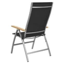 OUTLIV. Oviedo Klappsessel Edelstahl/Textilene/Teak-AL Schwarz -Outliv 980059 6