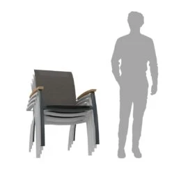 OUTLIV. Davos Stapelsessel Aluminium/Textilene Anthrazit/Grau -Outliv 990773 6