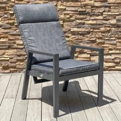 OUTLIV. Barcelona Gartenmöbelset 5-tlg. Tisch 160x90cm Anthrazit/Grau -Outliv barcelona gartenmoebelset 5 tlg mit gartentisch 160x90cm 1392625 5