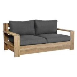 OUTLIV. Castello Loungeset 4-tlg. Recycelt Teak/Sunproof Natur/Dunkelgrau -Outliv castello loungeset 4 tlg teak olefin 1392284 5