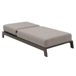 OUTLIV. Bite Gartenliege Aluminium/Sunbrella Schwarz/Flanelle -Outliv divano bite loungeliege 203x90 cm aluminium sunbrella weiss flanelle 989211 2