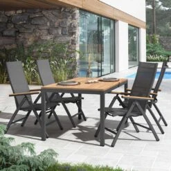 OUTLIV. Kobe Gartenmöbelset 5-tlg.mit Ausziehtisch 150/210x90 Cm Anthrazit/Natur 12 OUTLIV. Kobe Gartenmöbelset 5-tlg.mit Ausziehtisch 150/210x90 Cm Anthrazit/Natur -Outliv gartenmoebelset 5 tlg mit ausziehtisch 150 210x90 1388665 12