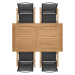 OUTLIV. Kobe Gartenmöbelset 5-tlg. Tisch 160x90cm Anthrazit -Outliv kobe gartenmoebelset 5 tlg mit gartentisch 160x90cm 1388709 3