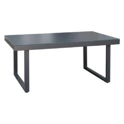 OUTLIV. By Detlef Steves Alea Gartentisch 160x90cm Aluminium/Keramik Anthrazit/Grau
