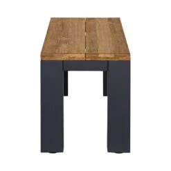 OUTLIV. Atlanta Gartenbank 150cm Aluminium/Teak Recycelt Schwarz/Teak -Outliv outliv atlanta gartenbank 150cm aluminium teak recycelt 1243278 3