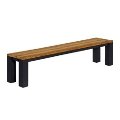 OUTLIV. Atlanta Gartenbank Aluminium/Teak Anthrazit/Teak Recycelt