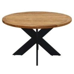 OUTLIV. Atlanta Gartentisch Ø130cm Aluminium/Teak Charcoal/Teak Recycelt