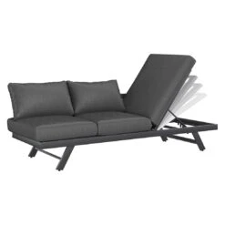 OUTLIV. Atlanta Gartensofa Aluminium/ Olefin Anthrazit/Grau -Outliv outliv atlanta loungeliege aluminium olefin anthrazit grau 1246204 4
