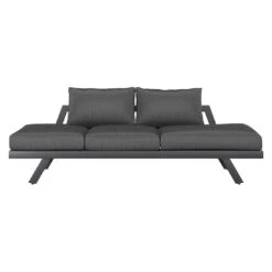 OUTLIV. Atlanta Gartensofa Aluminium/ Olefin Anthrazit/Grau -Outliv outliv atlanta loungeliege aluminium olefin anthrazit grau 1246204 8