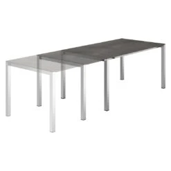 OUTLIV. Ausziehtisch 160/217/267x92cm Edelstahl/HPL Silbergrau/Zement Dunkel -Outliv outliv ausziehtisch 160 217 267x92cm edelstahl hpl 1343312 2